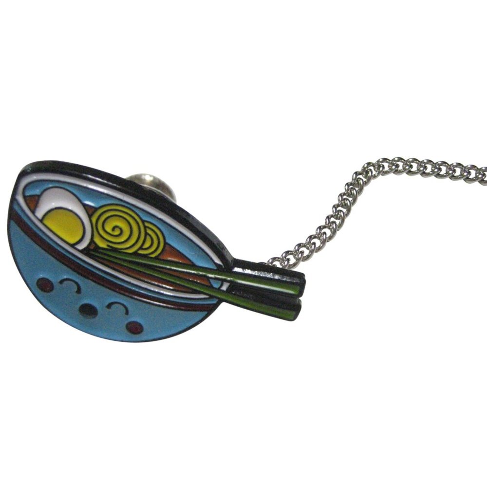Colorful Happy Ramen Noodle Bowl Tie Tack